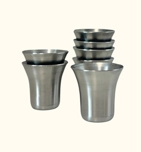 Kieliszki metalowe na wino - 10 szt.