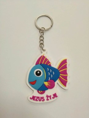 Brelok gumowy - rybka - Jezus żyje