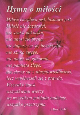 Magnes na lodówkę - Hymn o miłości