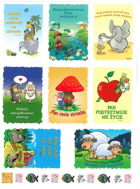Zestaw naklejek - 8 sztuk - Radość - ZOO