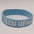 Opaska silikonowa mała - Jezu ufam - błękitna