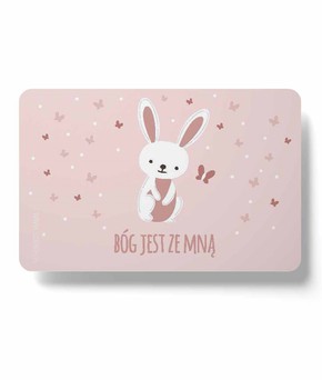 Magnes na lodówkę - Króliczek Bóg jest ze mną