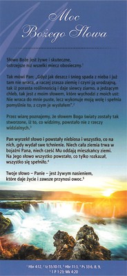 Karta proklamacja - Moc Bożego słowa