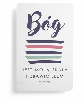 Magnes na lodówkę - Bóg jest moją skałą
