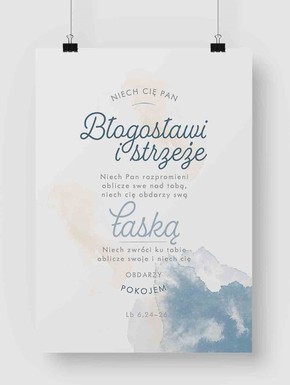 Plakat A4 - Błogosławieństwo akwarela