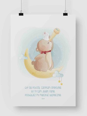 Plakat A4 - Gdy się położę Miś