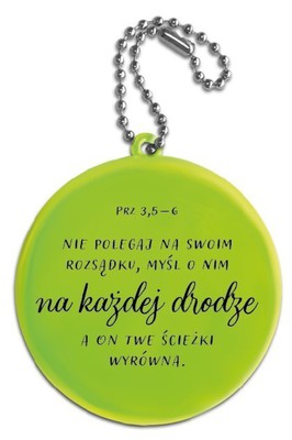Zawieszka odblaskowa - Z całego serca Bogu zaufaj