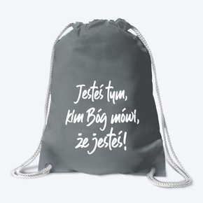 Plecak płócienny - Jesteś tym - szary