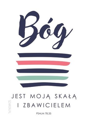 Magnes na lodówkę - Bóg jest moją skałą