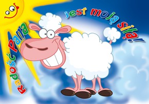 Kartka promise - Radość Pana jest moją siłą - owca