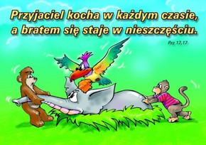 Kartka promise - Przyjaciel kocha - słoń