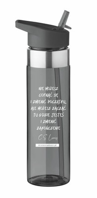 Bidon z tritanu ze słomką 650ml - czarny - Lewis