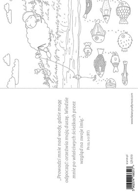 Pocztówka z kolorowanką - Prowadzi mnie nad wody