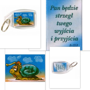 Brelok plastik - Pan będzie strzegł - Ślimak