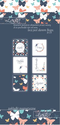 Zakładki magnetyczne - Łaska - 6 sztuk