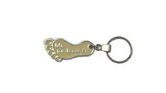 Brelok metalowy - Idę za Jezusem - oliwkowy