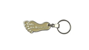 Brelok metalowy - Idę za Jezusem - oliwkowy