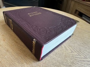 OUTLET - Biblia Gdańska skóra bordo-narożniki met.