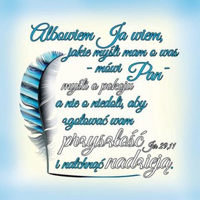 Podstawka korkowa - Albowiem Ja wiem jakie - pióro