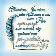 Podstawka korkowa - Albowiem Ja wiem jakie - pióro