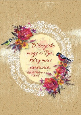 Antyrama z wersetem - wszystko mogę