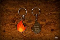 Brelok metalowy - płomień