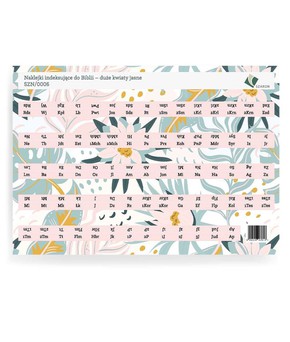 Naklejki indeksujące do Biblii - duże kwiaty jasne