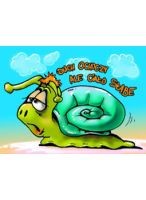 Naklejka prostokąt - Duch ochoczy - ślimak 