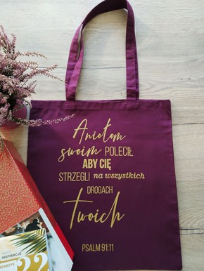 Torba Aniołom swoim polecił - burgund