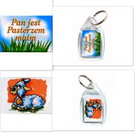 Brelok plastik - Pan jest Pasterzem - Owieczka