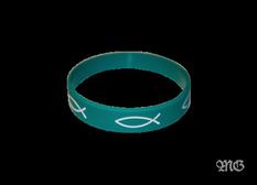 Opaska silikonowa - rybki - morska