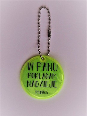 Brelok odblaskowy - W Panu pokładam nadzieję