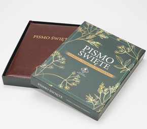 Biblia DBG - PU bordowa zamek złocona indeks pudeł