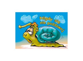 Magnes na lodówkę - Nigdy się nie poddawaj 