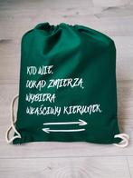 Plecak płócienny - Kto wie dokąd - zielony