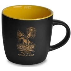 Kubek matowy - orzeł - żółty