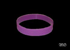 Opaska silikonowa - Bóg jest dobry - wrzosowa