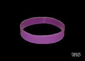 Opaska silikonowa - Bóg jest dobry - wrzosowa