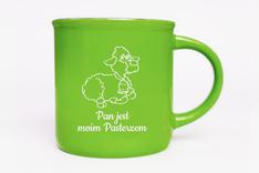 Kubek grawerowany - zielony - Pan jest pasterzem