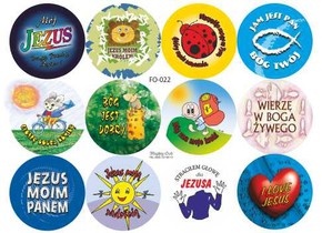 Naklejka okrągła zestaw - Mój Jezus