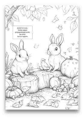 Kolorowanka - jesień w moim ogrodzie