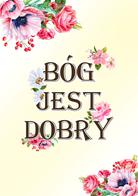 Kartka promise - Bóg jest dobry - kwiaty