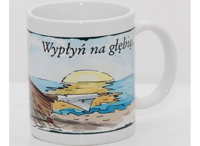 Kubek ceramiczny - Wypłyń na głębię - łódź 