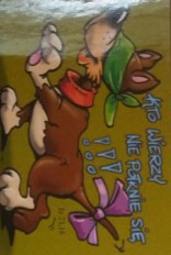 Naklejka prostokąt - Kto wierzy nie potknie się