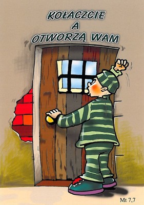 Kartka promise - Kołaczcie a otworzą Wam