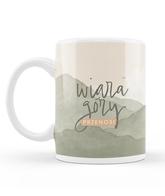 Kubek Szaron - Wiara góry - akwarela