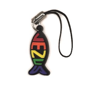 Zawieszka gumowa mini - rybka - Jezus