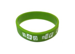 Opaska silikonowa mała - Bóg - zielona 