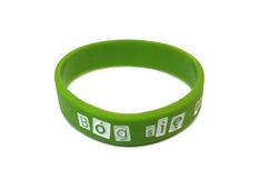 Opaska silikonowa mała - Bóg - zielona 