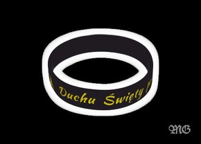 Opaska silikonowa - Duchu Święty - czarna